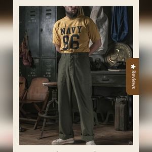Vintage style OG 107 Military Fatigue Pants by BRONSON
